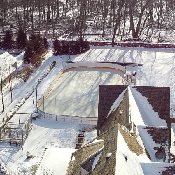 Large backyard ice rink