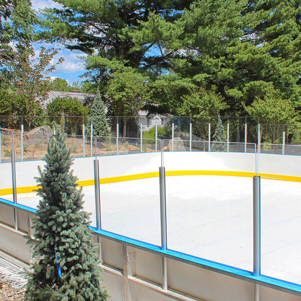 backyard ice rink with side panels